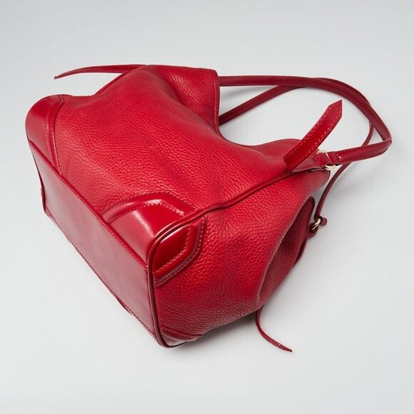 Burberry Red Leather Canterbury Tote Bag - Picture 3 of 11